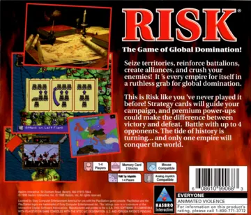 Risk - The Game of Global Domination (US) box cover back